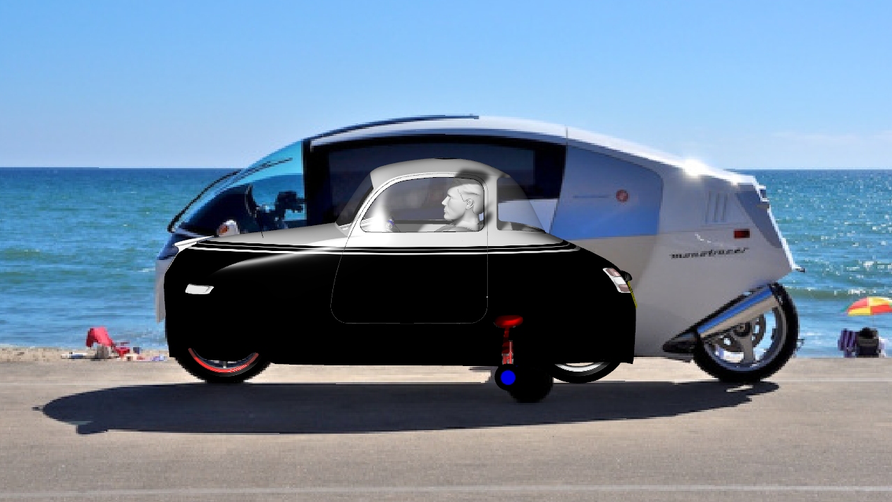 sem streamlined electric motorcycle compared to the famous Peraves Monotracer